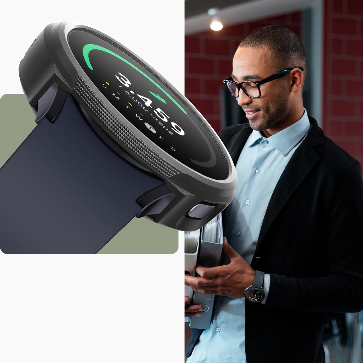 Etui Spigen Liquid Air do Galaxy Watch 7 40mm, czarne